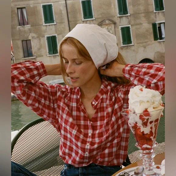 DÔEN Holde Top In Alsace Plaid | Size S | Like New - Picture 7 of 16